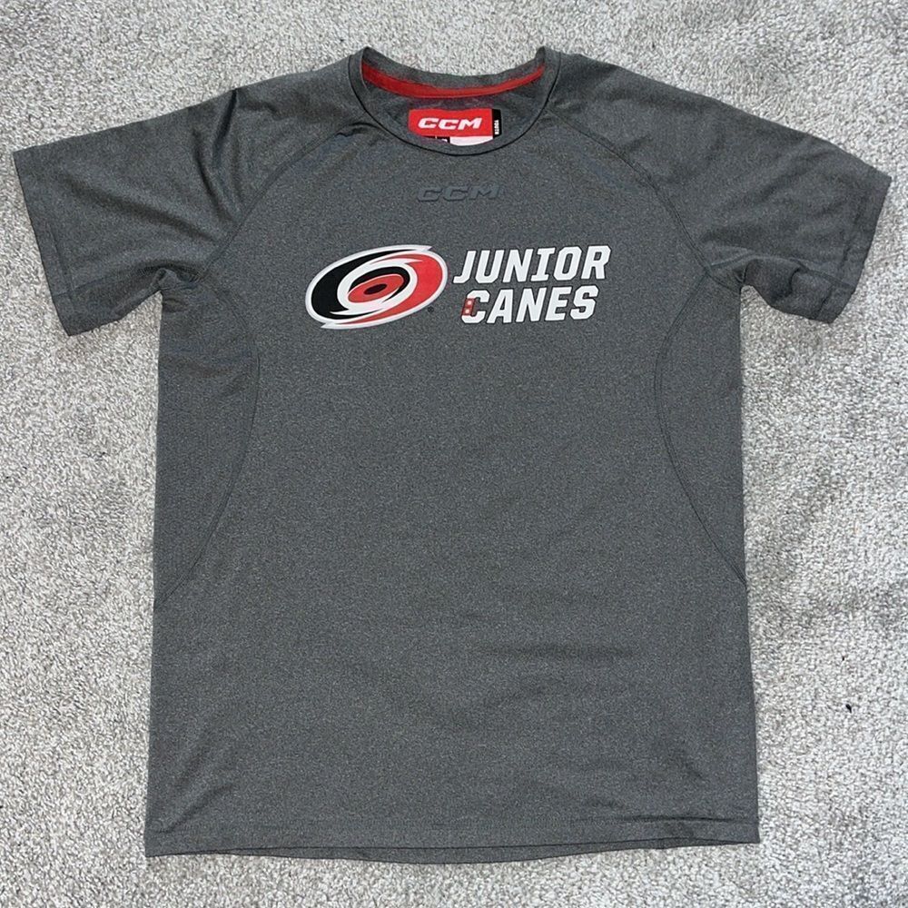 CCM Carolina Junior Hurricanes Canes Tactical Dry Compression Shirt Youth Kids